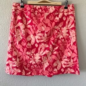 RipSkirt Hawaii NWT Camo Floral Pink Wrap Skirt M Length 2 Pockets Kick Pleat